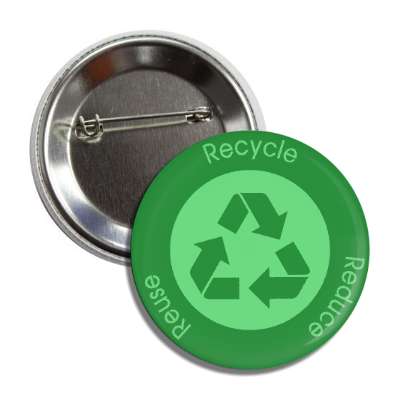 recycle reduce reuse green symbol button