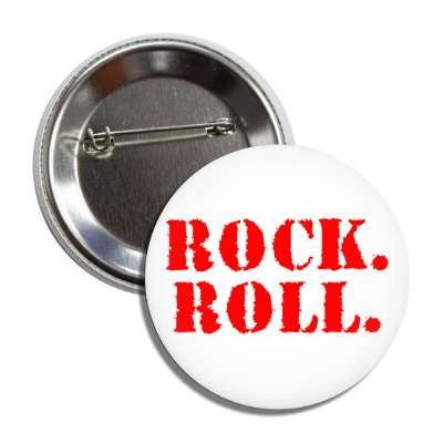 rock roll grunge stencil button