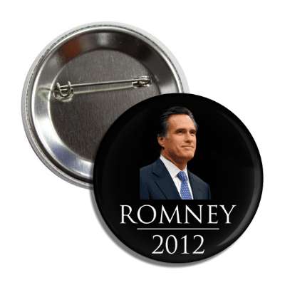 romney 2012 black portrait button
