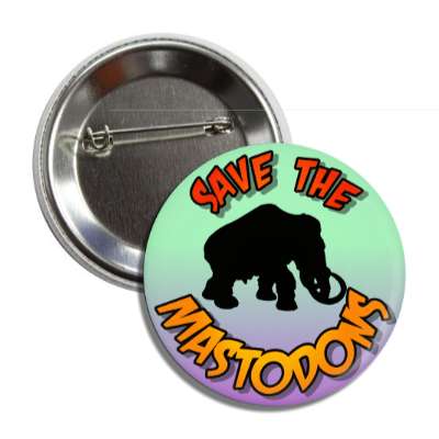 save the mastodons silhouette button