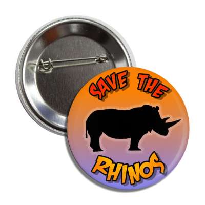 save the rhinos silhouette button