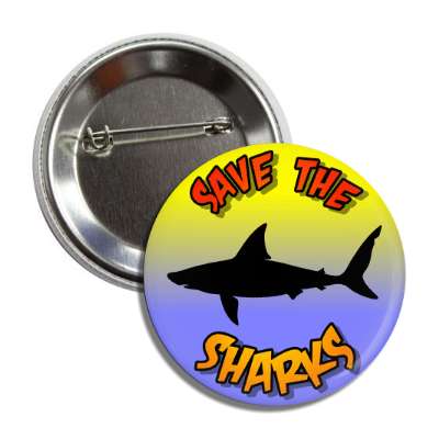 save the sharks silhouette button