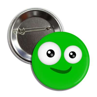 smiley green silly green button
