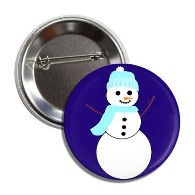 snowman deep blue button