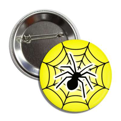 spider web silhouette yellow button