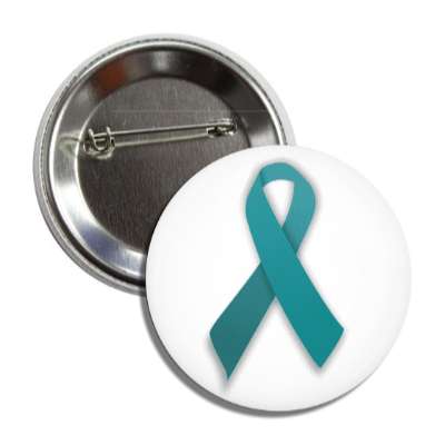 teal awareness ribbon button