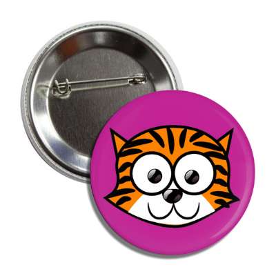 tiger cute cartoon button