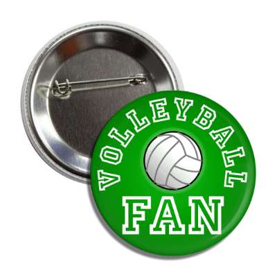 volleyball fan green button