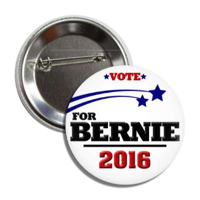 vote bernie 2016 stars white button