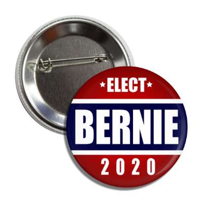 vote bernie president 2020 top bottom red middle dark blue button