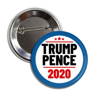 vote donald trump michael pence 2020 blue border white button
