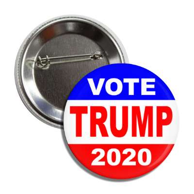 vote donald trump president 2020 classic red white blue button