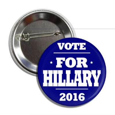 vote hillary 2016 dark blue button