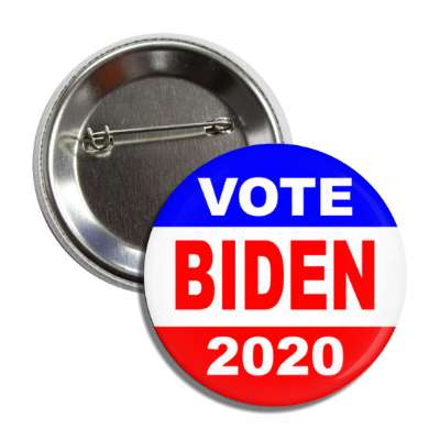 vote joe biden president 2020 classic red white blue button