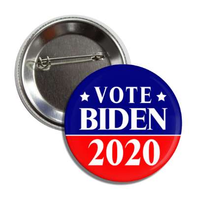 vote joe biden president 2020 red blue line button