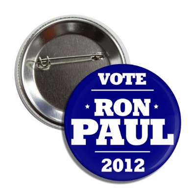 vote ron paul 2012 dark blue button
