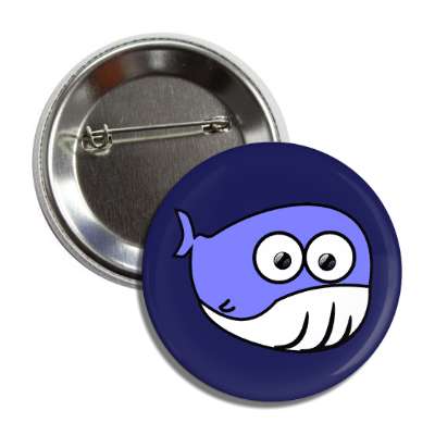 whale cute cartoon button