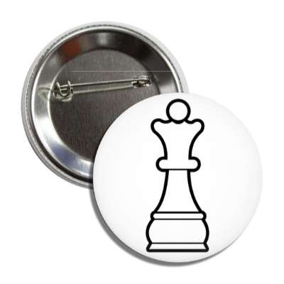 white queen chess piece button