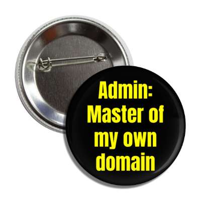 admin master of my own domain button