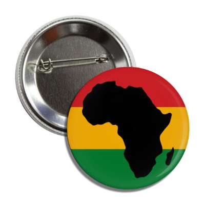 africa silhouette flag colors button