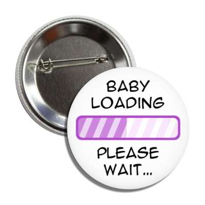 baby loading please wait progress bar purple button