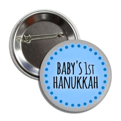 babys first hanukkah button