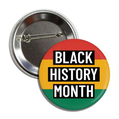 black history month black rectangles african colors flag button