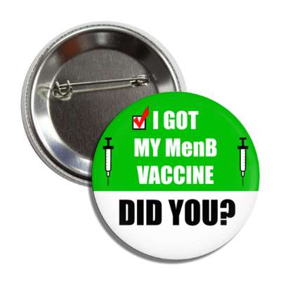 check box i got my menb vaccine did you button