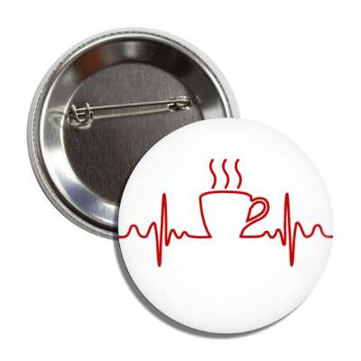coffee heartbeat electrocardiogram ekg red button