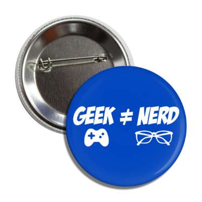 geek does not equal nerd gamepad glasses pale blue button