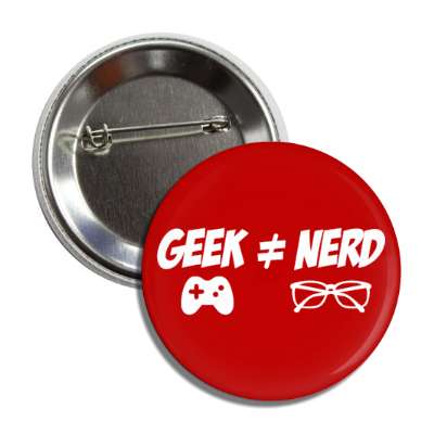 geek does not equal nerd gamepad glasses pale red button
