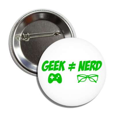geek does not equal nerd gamepad glasses pale white button