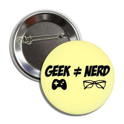 geek does not equal nerd gamepad glasses pale yellow button