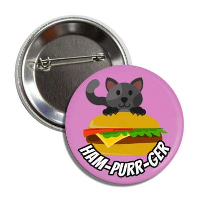 ham purr ger hamburger cat kitty button