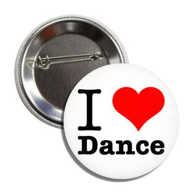 i love dance heart button