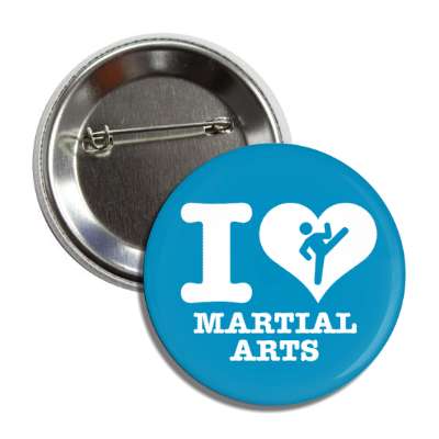 i love martial arts big heart button