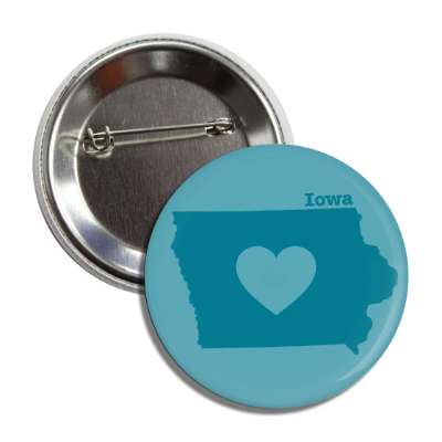 iowa state heart silhouette button