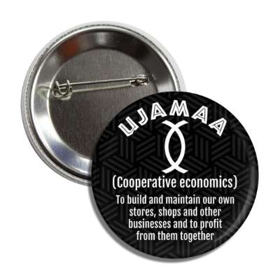 kwanzaa ujamaa cooperative economics to build and maintain our own stores symbol button