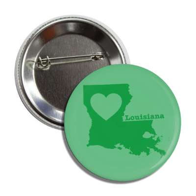 louisiana state heart silhouette button