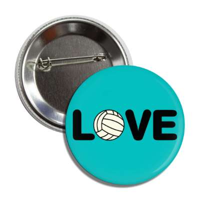 love volleyball sports ball button