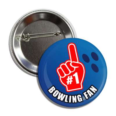 number one index pointing hand bowling fan button