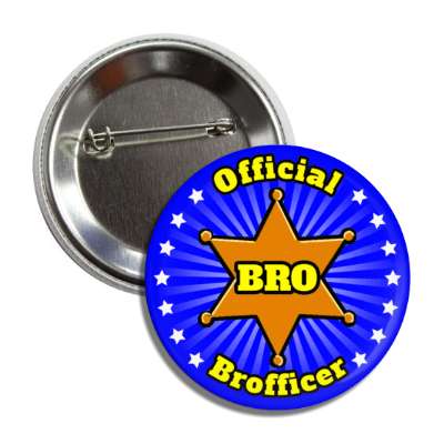 official brofficer novelty police badge blue button