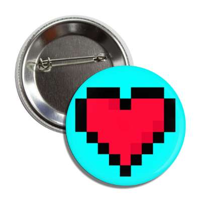 pixel heart aqua button