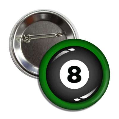 pool ball eight black button