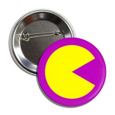 purple border pac man button