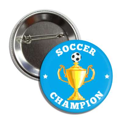 soccer champion stars trophy soccerball button