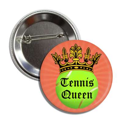 tennis queen crown button