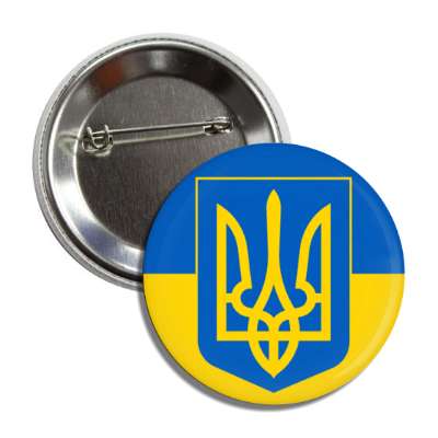ukraine coat of arms and flag colors support button