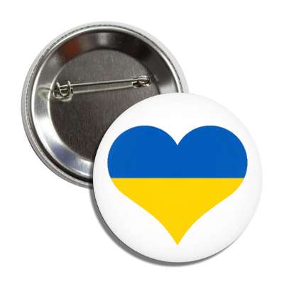 ukraine heart flag colors white support anti war button