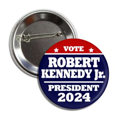vote robert kennedy jr president 2024 red white blue classic bold button